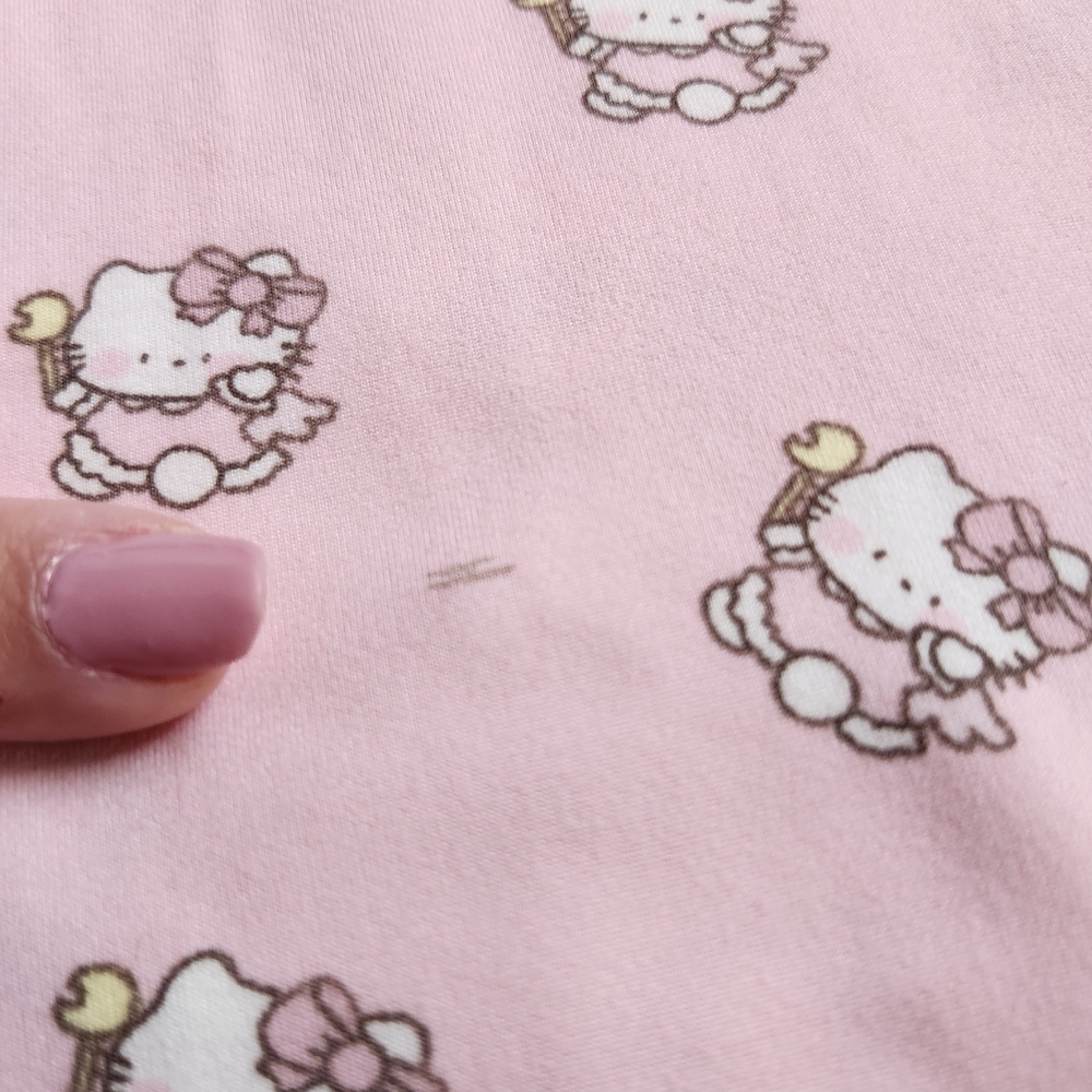 NWT Pink Flared Legging /Pajama Pants with Cute Hello Kitty Inspired Print - Picture 4 of 4